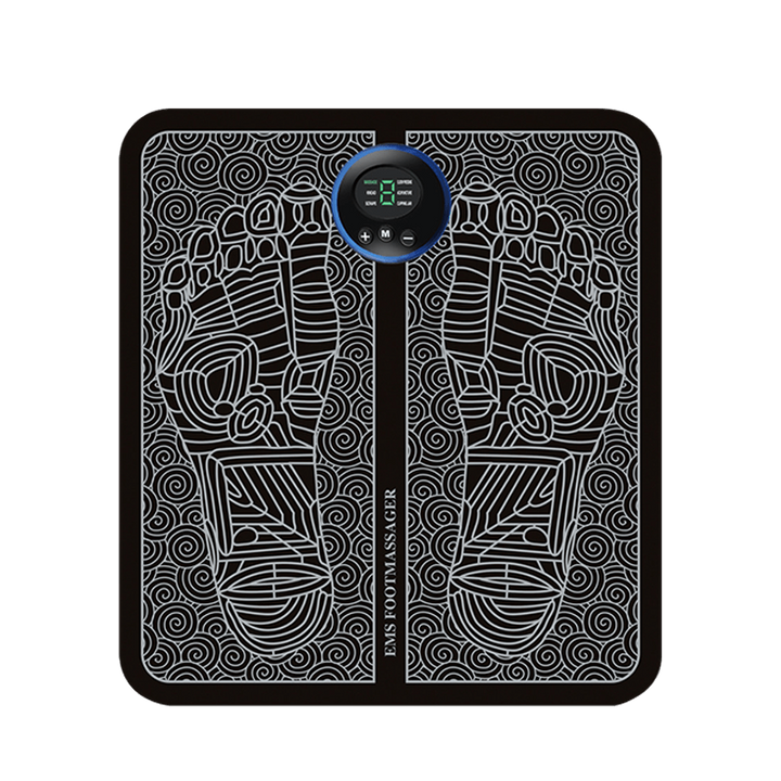 Electric Portable Ems Foot Massager Mat with Digital Control and LED Display