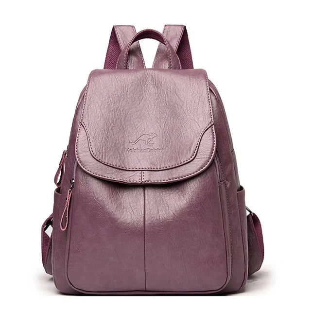 Leather Backpack for Women - Vegan Leather - Practical & Stylish
