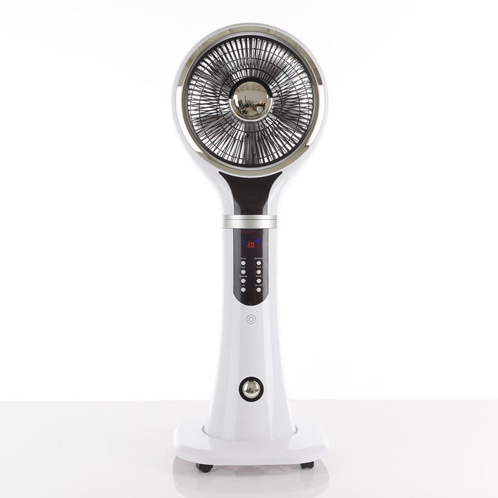 Evaporative Cooler Portable Misting Fan Pedestal Oscillating White LED Display