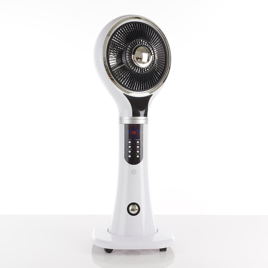 Evaporative Cooler Portable Misting Fan Pedestal Oscillating White LED Display