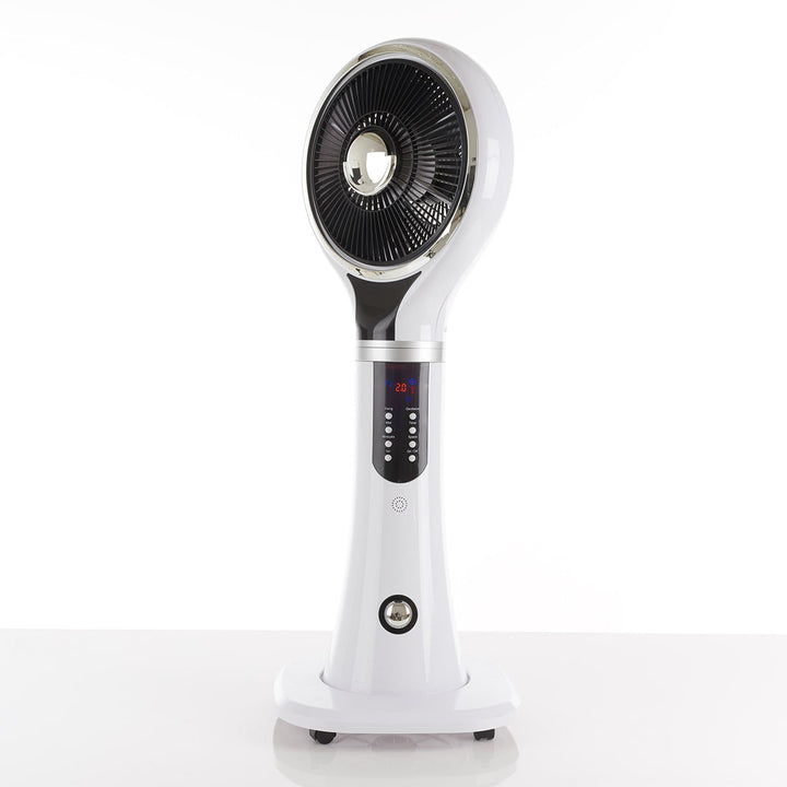 Evaporative Cooler Portable Misting Fan Pedestal Oscillating White LED Display