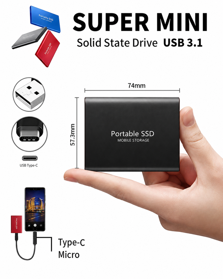Portable 128 TB SSD for Creatives and Professionals