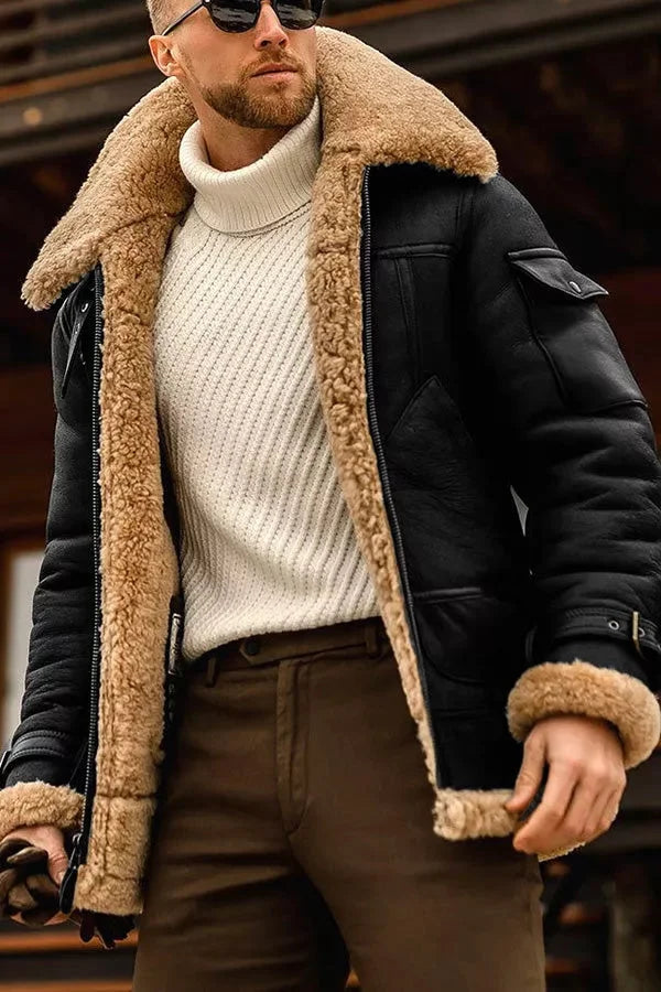Luxury Leather Coat for Men - Oliver