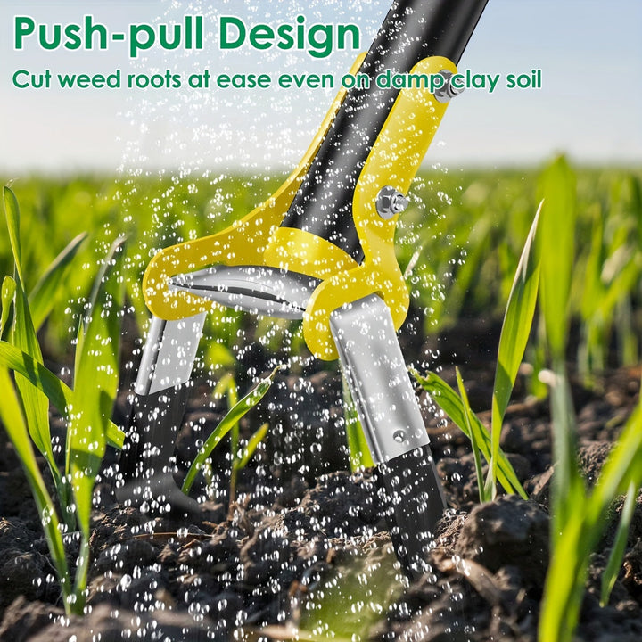 Ergonomic Stainless Steel Garden Tool with Triangular Head – For Weeding and Soil Cultivation