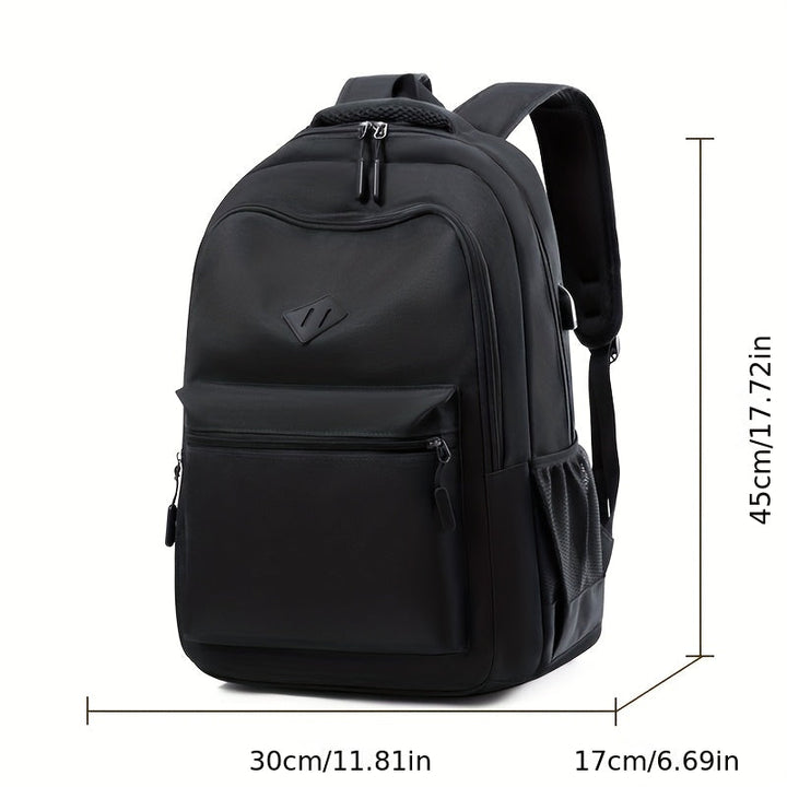 Urban School Backpack - Water-Resistant with Bottle Pocket