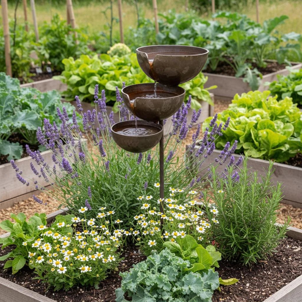 Rain-Catching Bird Bath - Natural Water Source for Birds and Bees
