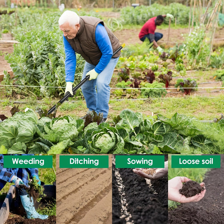 Ergonomic Stainless Steel Garden Tool with Triangular Head – For Weeding and Soil Cultivation