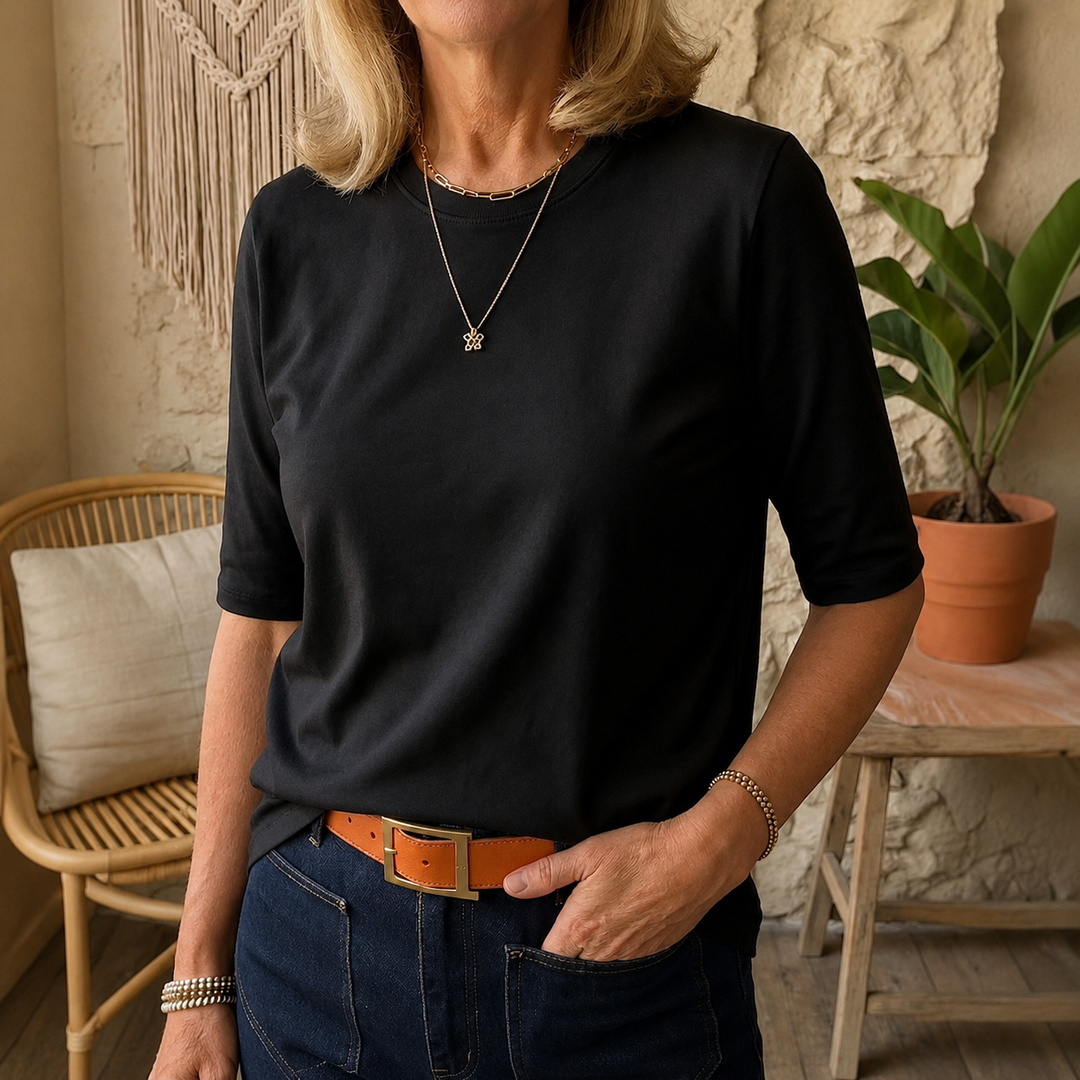 Comfort Coverage T-Shirt with Longer Half Sleeves