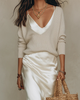 Satin Midi Dress with Cosy Jumper Set