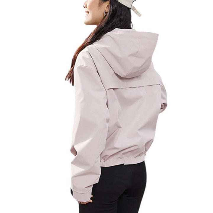 Women's Rain Jacket, Waterproof and Breathable – Short – with Adjustable Hem