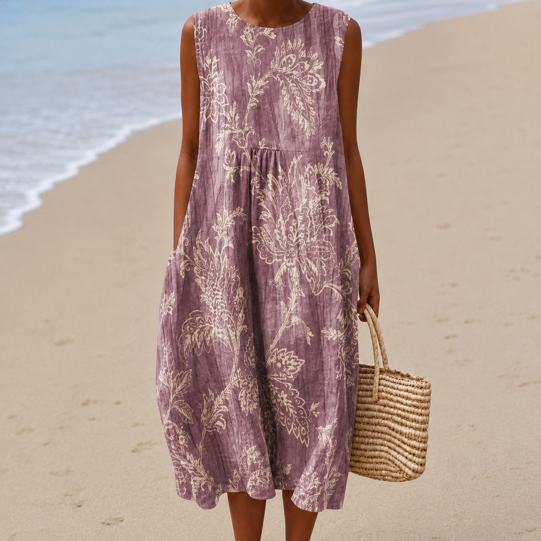 Livia™ | Airy Tummy-Concealing Floral Midi Dress