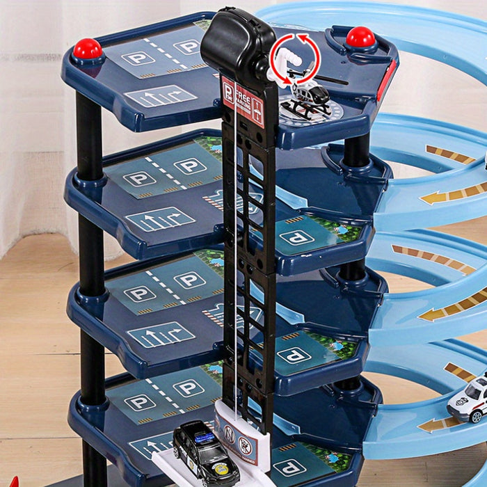 FirePark Toy Garage - Play With the Fire Truck + Ramps