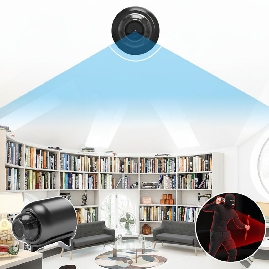 Mini WiFi surveillance camera 1080p | Discreet night vision | Motion alert | Audio