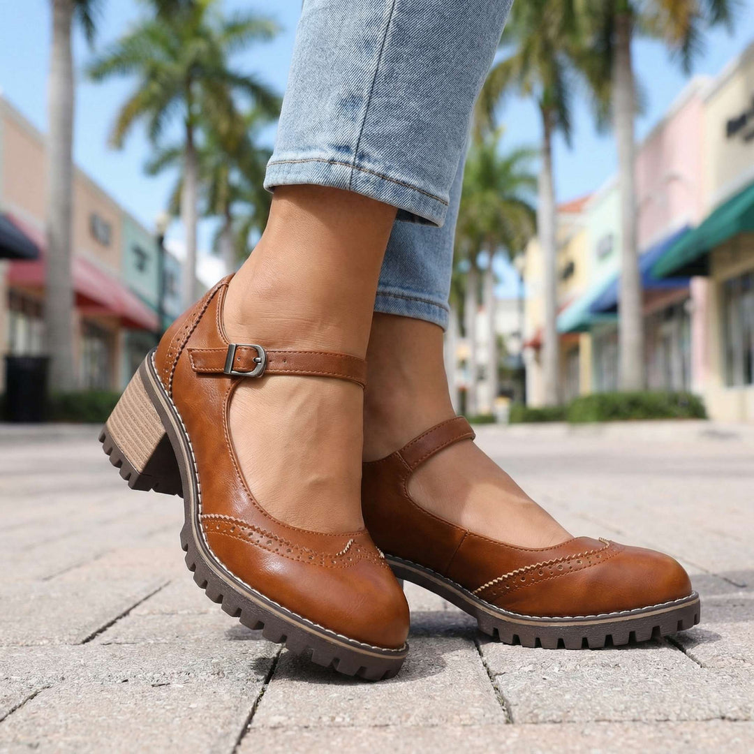 Women's Mary Jane Comfort Heels – Vintage-Style Shoes
