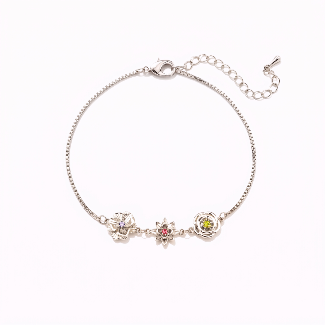 Birth Flower Bracelet – One Flower per Child