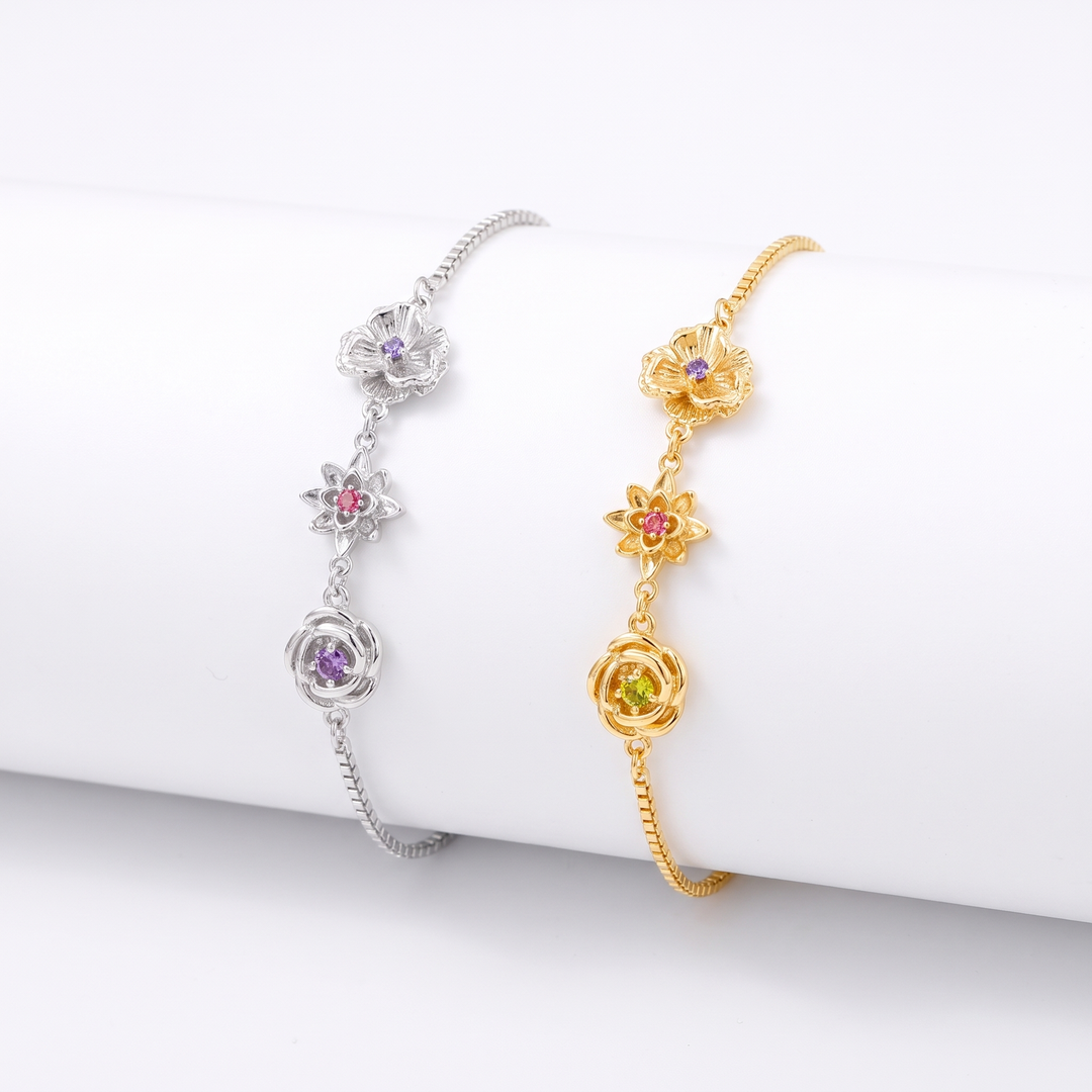 Birth Flower Bracelet – One Flower per Child