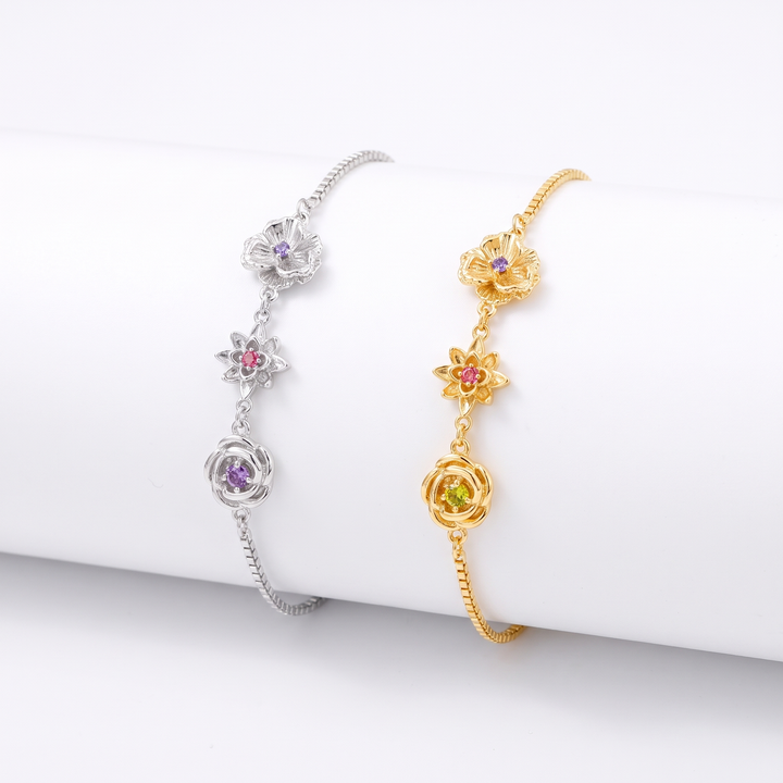 Birth Flower Bracelet – One Flower per Child