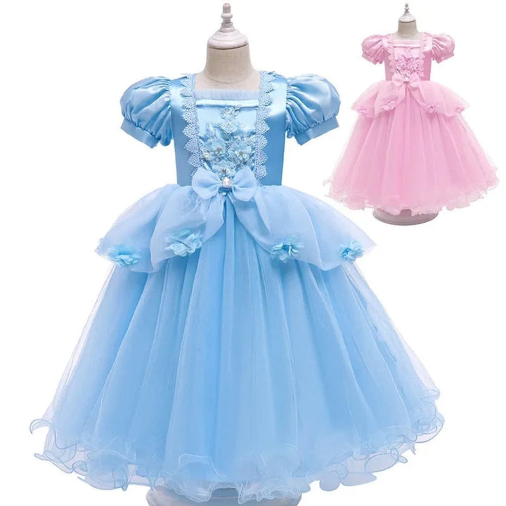 Girls' Halloween Princess Costume and Dresses with Ball Gown Tulle Skirt Dress Up