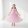 Girls' Halloween Princess Dress for Party Costume with Puff Sleeves and Tulle Skirt