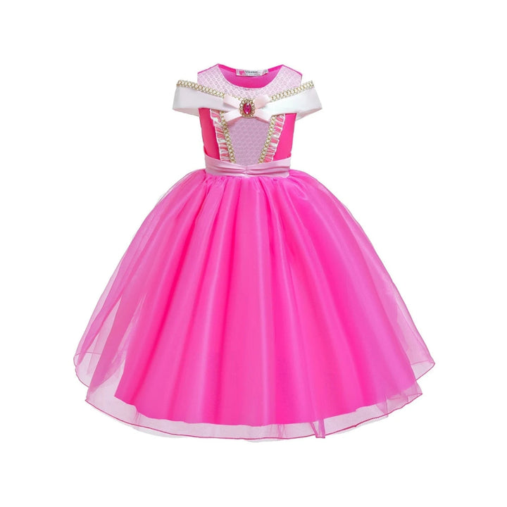 Girls' Princess Halloween Costume Dress with Accessories and Tiara