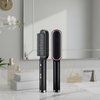 Electric Hair Straightener Brush with Ionic Ceramic Teeth and Temperature Control