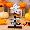 Halloween Table Decoration with Directional Sign for Dining Room and Entryway Tabletop Decor