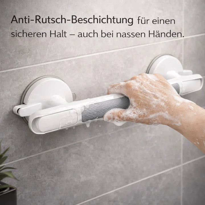 Support Handle for Shower, Bath or Toilet | Suction Grab Bar for the Elderly, No Drilling Required | SeniGrip