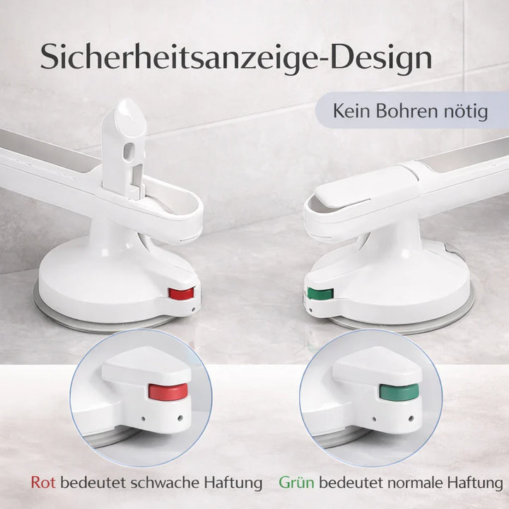 Support Handle for Shower, Bath or Toilet | Suction Grab Bar for the Elderly, No Drilling Required | SeniGrip