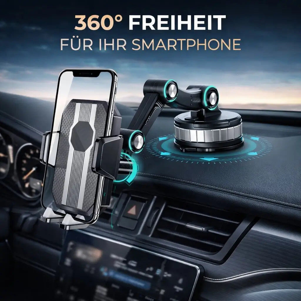 Suction Car Phone Holder | 360° Rotatable Mount for Dashboard and Windscreen