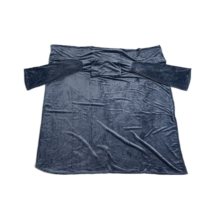 Heated Wearable Blanket with Sleeves and Chest Heating Panel Energy Efficient Electric Throw