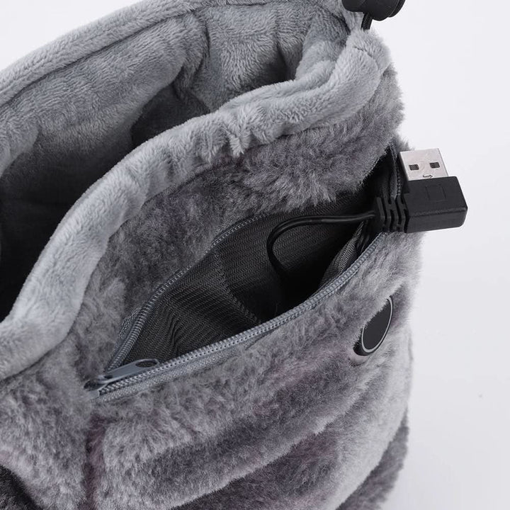 Heated Winter Slippers with USB Warming Plush Bootie and Arch Support