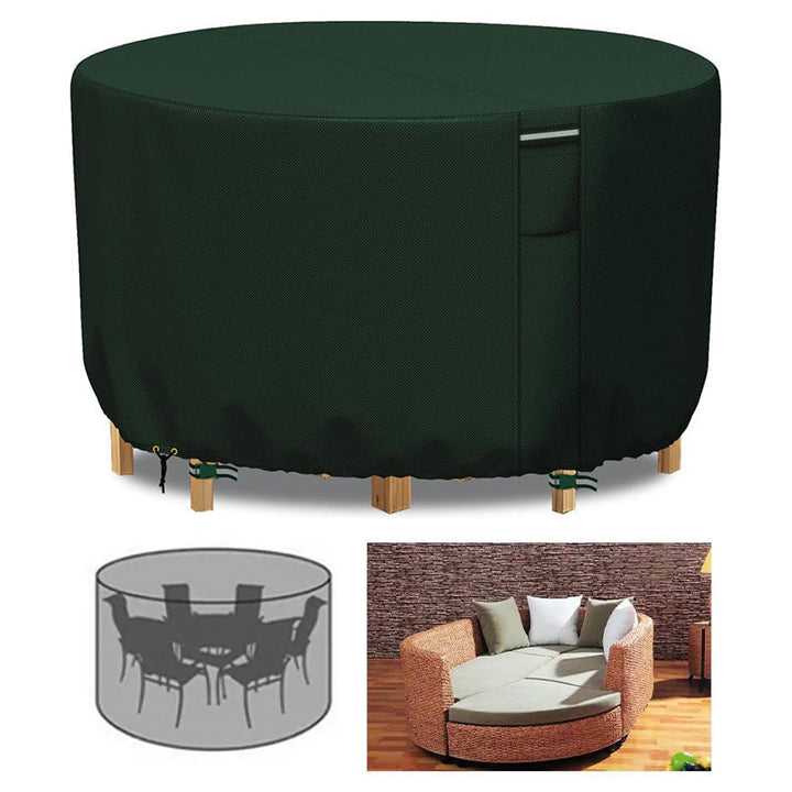 Sturdy Cover for Round Patio Furniture with Vent