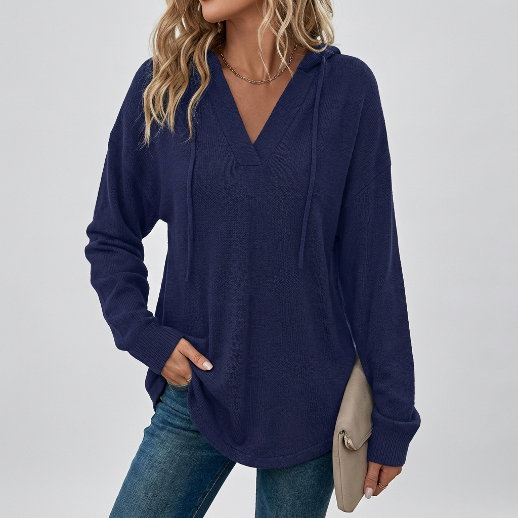 V‑Neck Oversized Hoodie