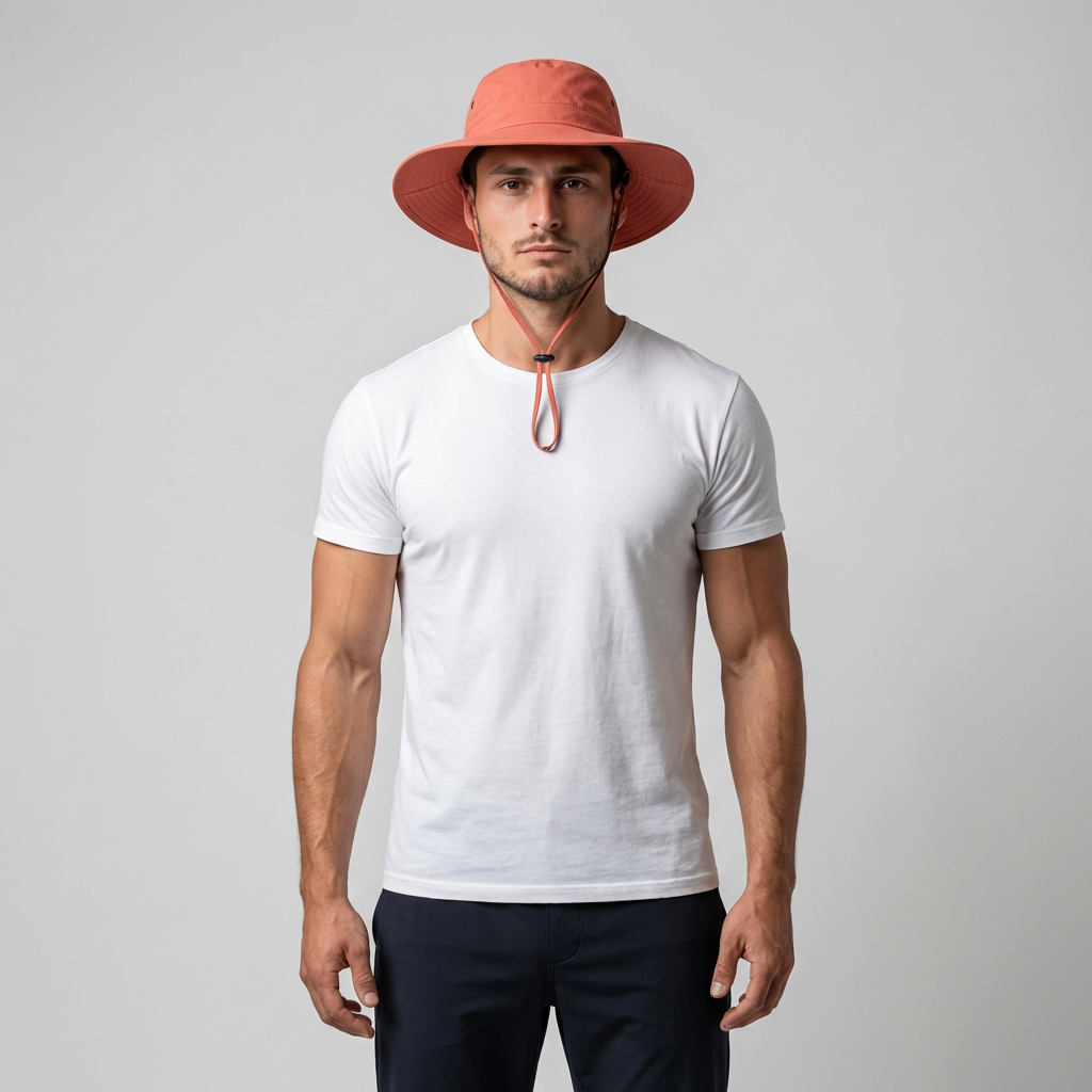Men’s UPF 50+ Wide‑Brim Sun Hat
