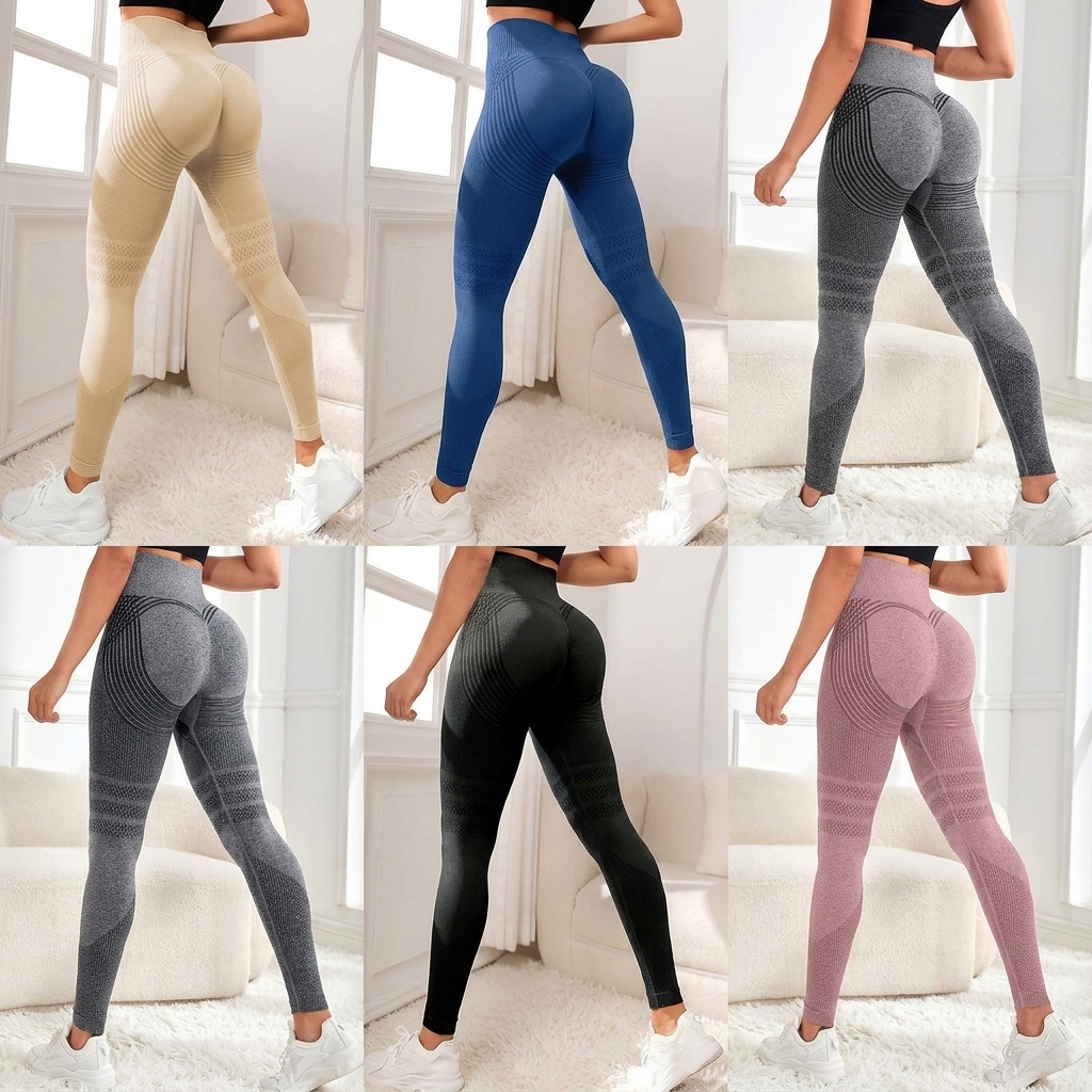 High Waist Hip Lifting Seamless Stretch Leggings