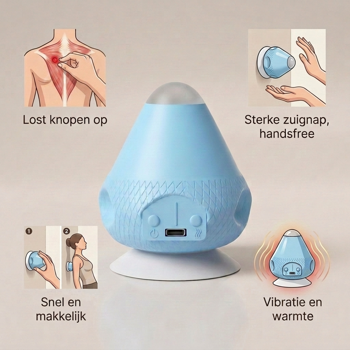 Trigger Point Wall Massager with Heat and Vibration