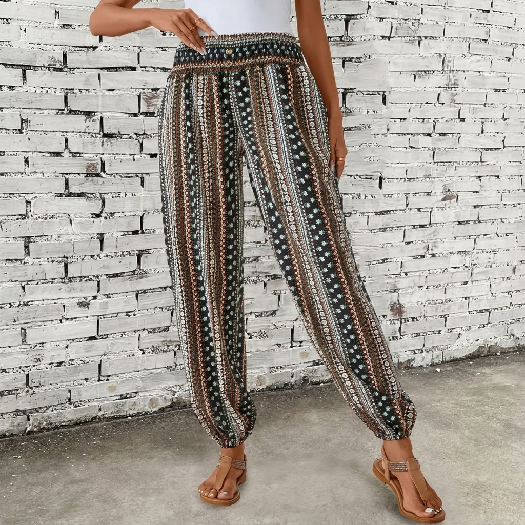 Women's Boho High-Waist Pants
