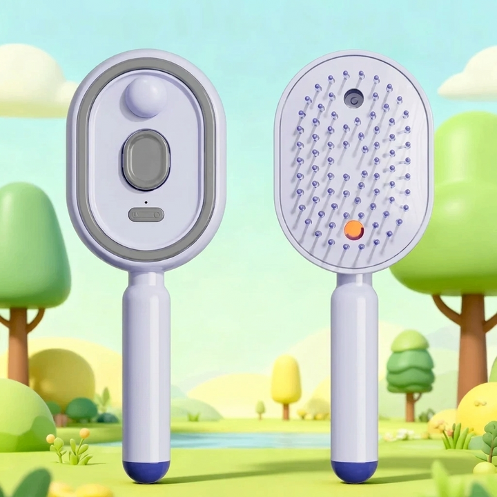 Smart Airbag Massage Hair Brush with Essential Oil Spray