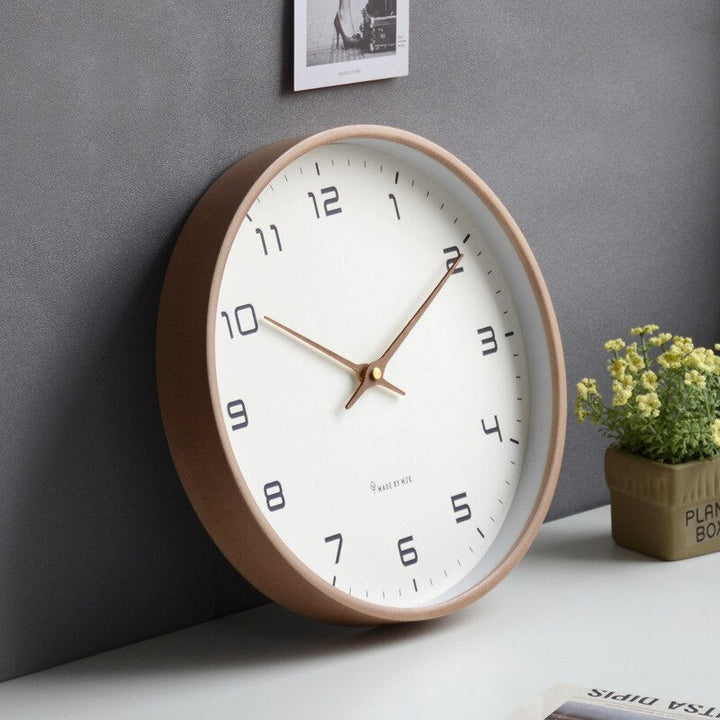 Wooden Wall Clock - Scandinavian Design | Silent Mechanism