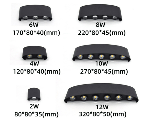 Waterproof LED Outdoor Wall Light – Slim Aluminium, Energy-Saving