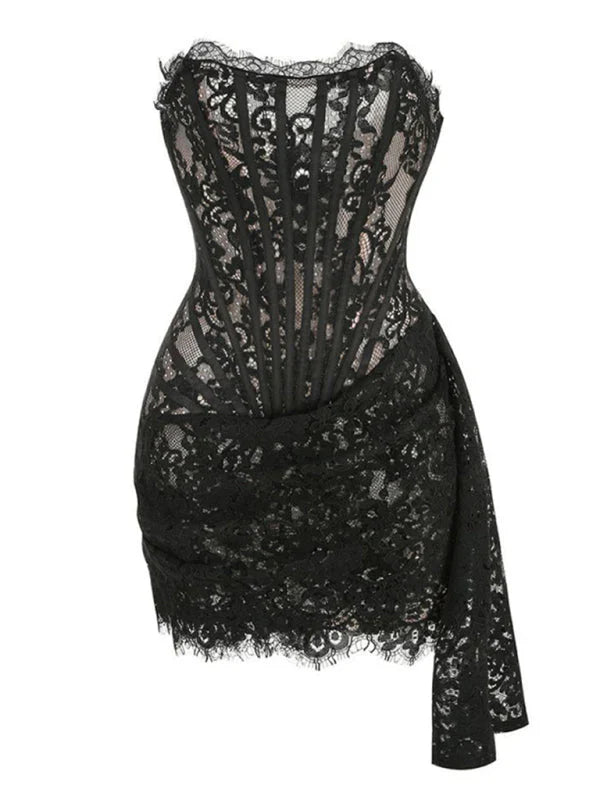 Freya Lace Corset Mini Dress — Where Elegance Meets Allure
