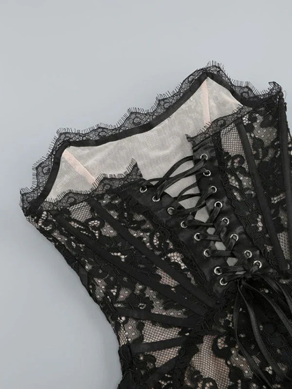 Freya Lace Corset Mini Dress — Where Elegance Meets Allure