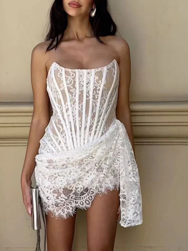 Freya Lace Corset Mini Dress — Where Elegance Meets Allure