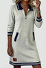 Cotton-Linen Dress with Front Zip