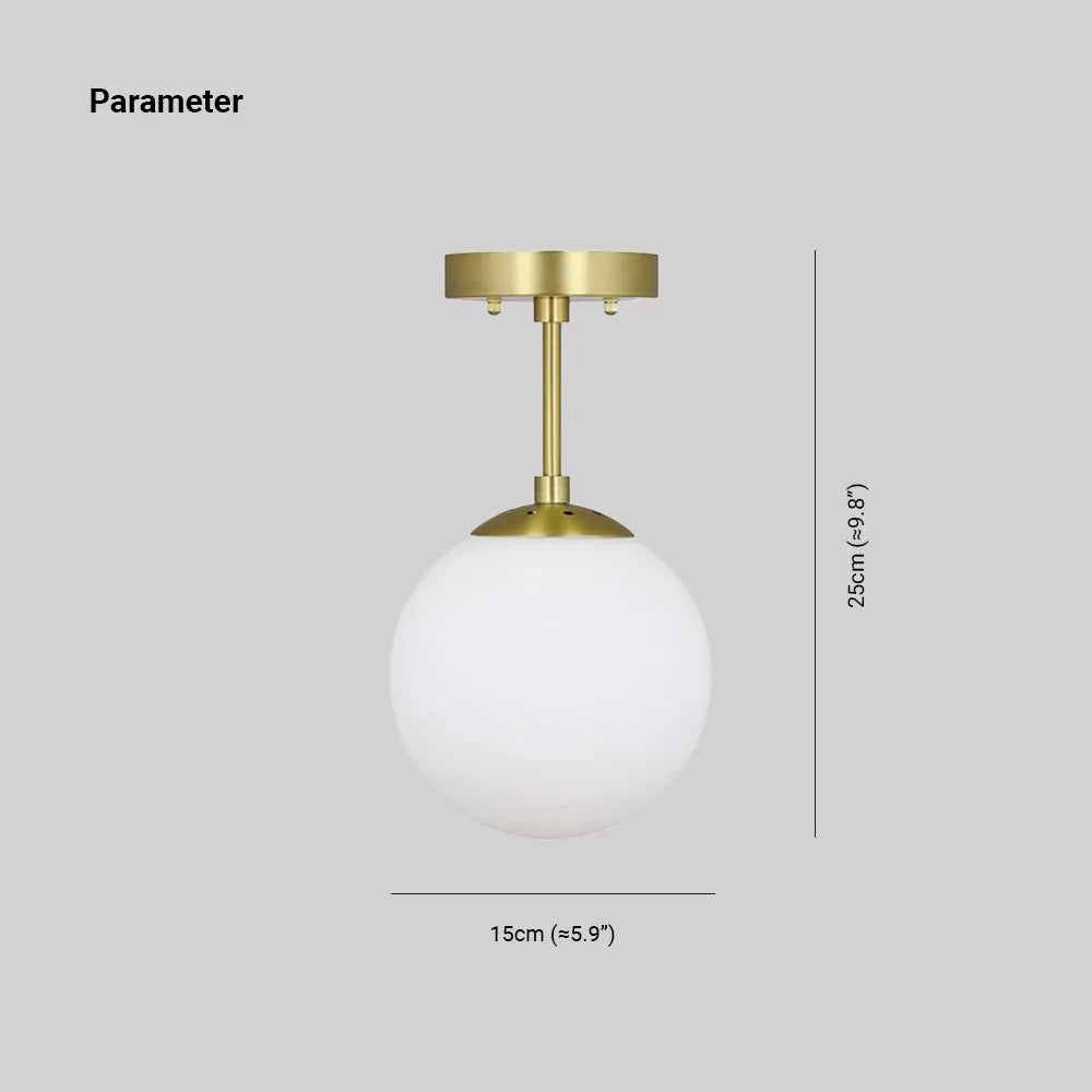Valentina Modern LED Ceiling Lamp, Globe, Gold, Bedroom/Living Room
