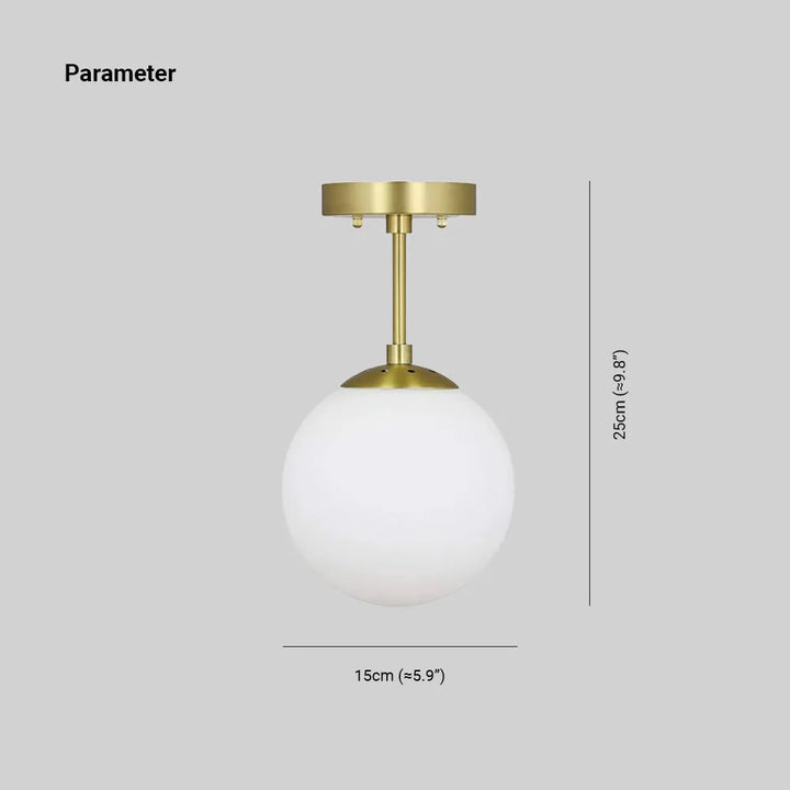 Valentina Modern LED Ceiling Lamp, Globe, Gold, Bedroom/Living Room