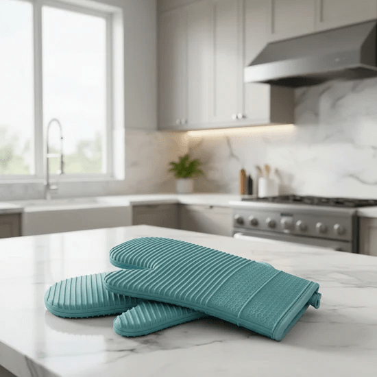 HEATSAFE – Non-Slip Silicone Oven Gloves for Maximum Heat Protection