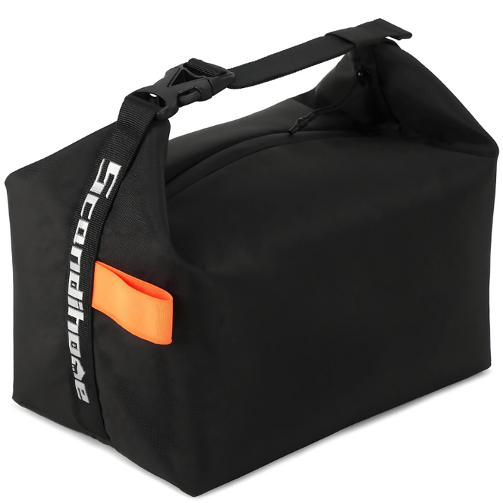 Insulated Roll-Top Lunch Bag with Zipper and Adjustable Carry Handle