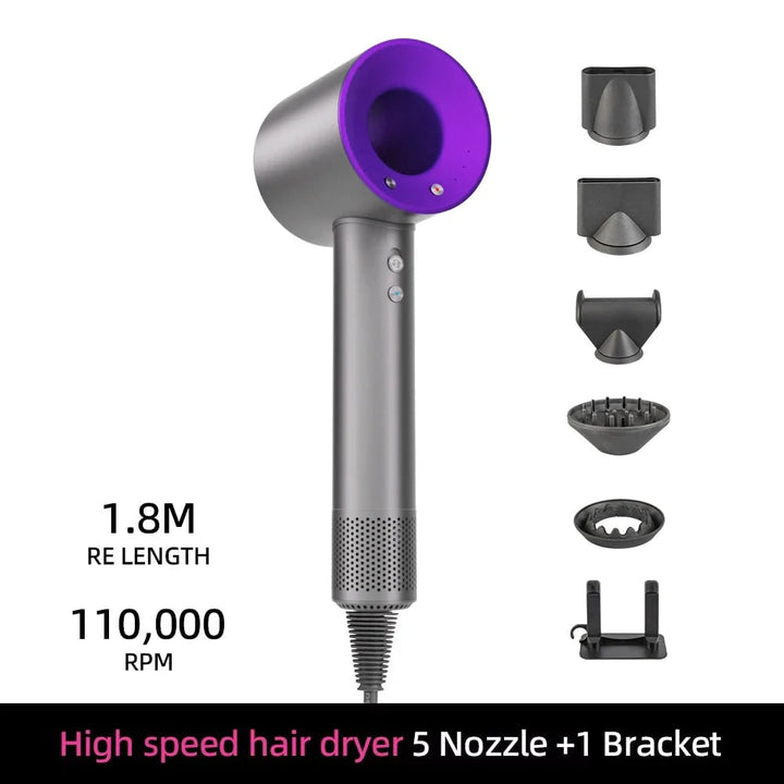 Ionic High Speed Hair Dryer with Magnetic and Wall Mount Diffuser