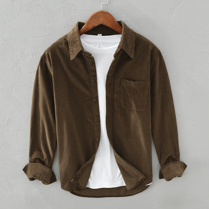 Corduroy Long-Sleeved Men's Shirt – Arvid